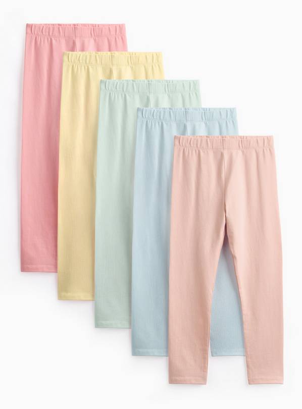 Multicoloured Leggings 5 Pack 9 years